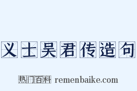 义士吴君传造句是什么意思的图片